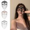 Retro Face Chain Luxury Veil Mask Bohemian Style Tassel Mask  for Women