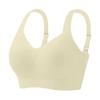 Seamless Wireless Bra for Women Comfortable Stretchy V Neck Soft Full Coverage Pullover Bralette with Wide Straps