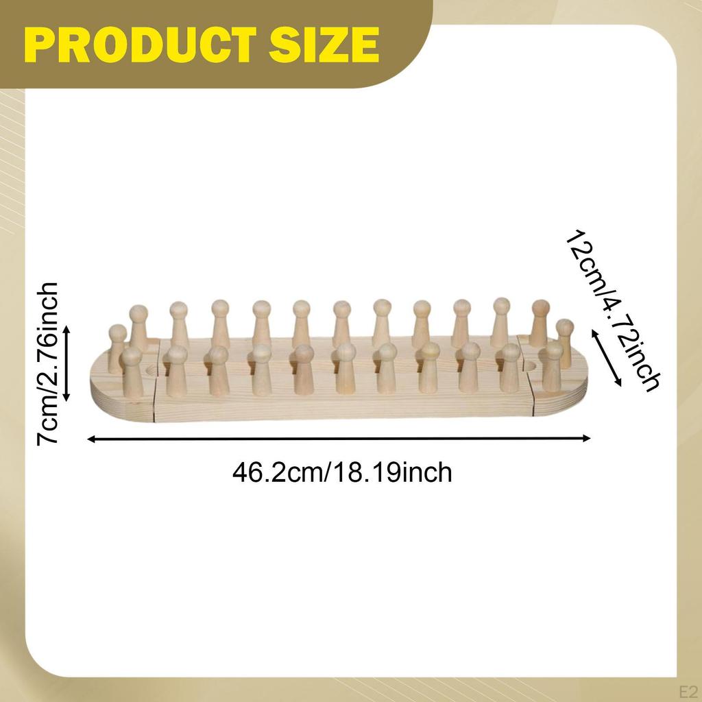 Blanket Loom for Chunky Yarn Hand Knitting Wooden Solid Wood DIY Throw Blankets Scarves