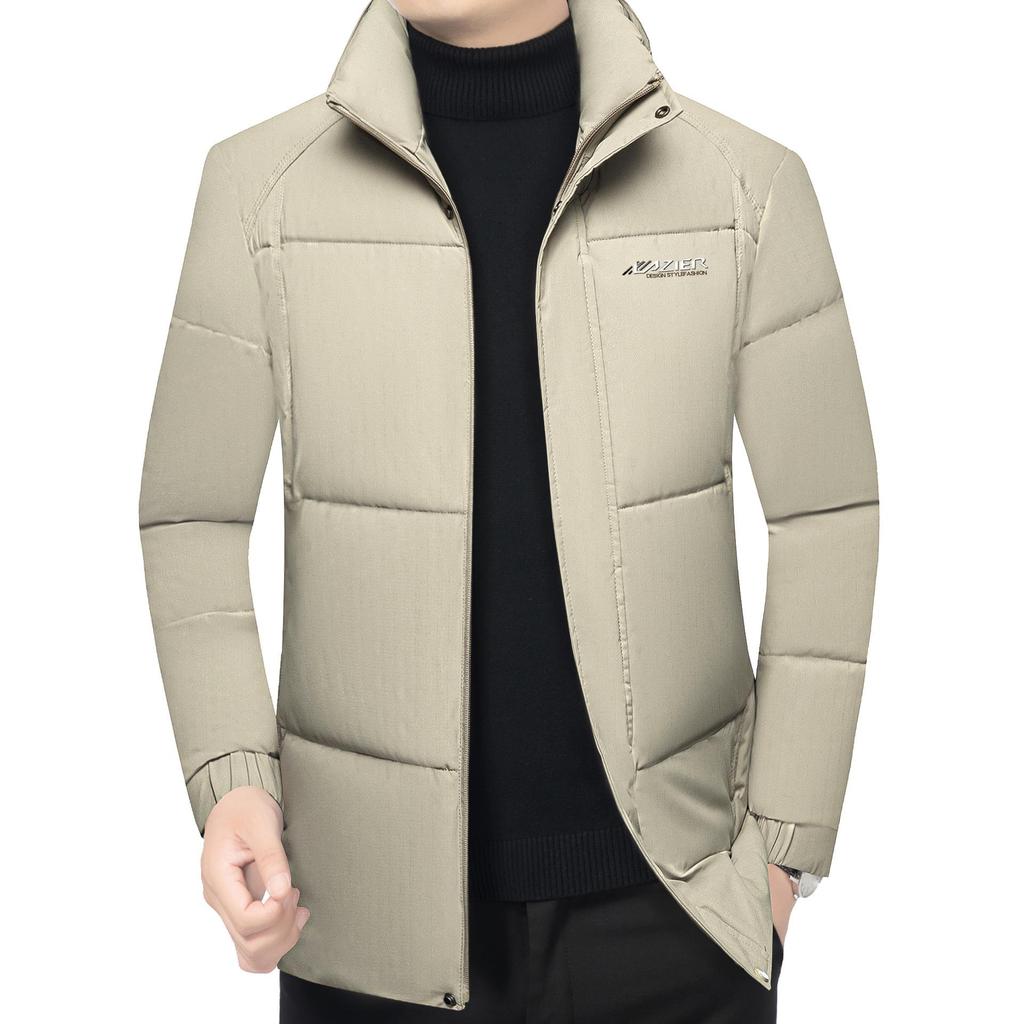 2025 Stylish Cotton Stand Collar Jacket: Winter Business Casual Outerwear for Men