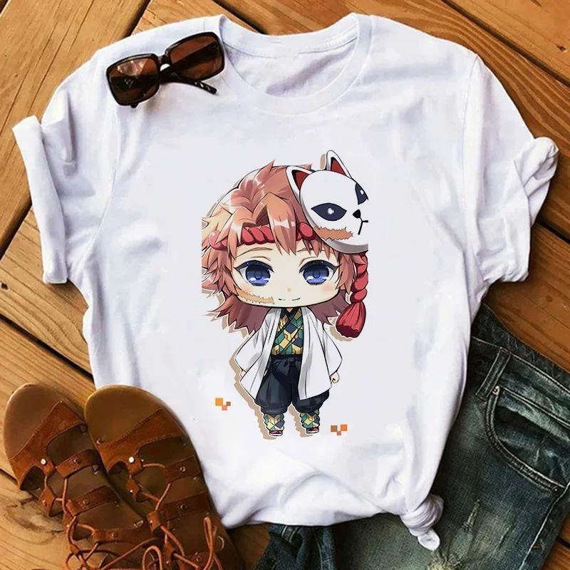 Kimetsu No Yaiba Kamado Nezuko Tričko s grafickým potiskem Ženy Harajuku Estetické bílé topy Tričko 2021 Dámské tričko japonského stylu