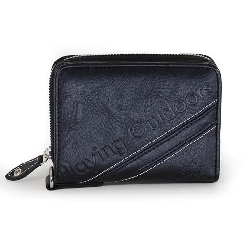 Logo Spark Men's Bifold Wallet with Zip-Around Design, Ideal for Outdoor Activities, Two-Tone Design, Gray, for Boys and Kids