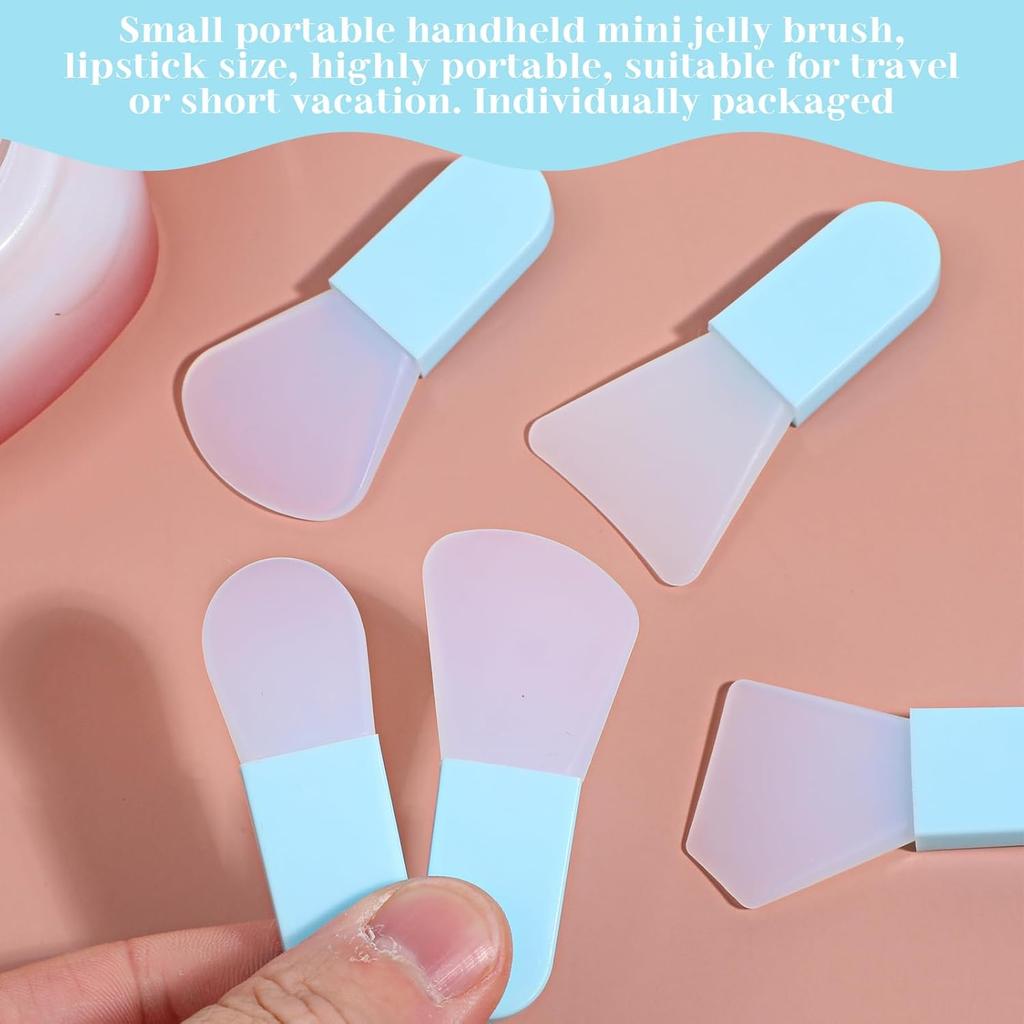 5 PCS Silicone Face Mask Applicator, Mini Makeup Spatula Portable Beauty Tools Set for Facial Mud, Cosmetic Mask, Facial Clay, Eye Cream, Body