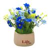 Multicolor Artificial Flower Potted Plastic Photo Props Simulation Flowerpotted with Flowerpot Faux Plant Bonsai Party Supplies