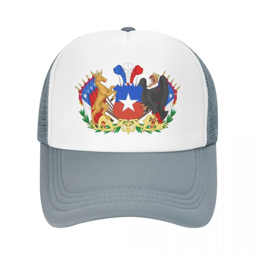 Custom Fashion Coat Of Arms Of Chile Baseball Cap Women Unisex Breathable Chilean Flag Trucker Hat Sun Protection Snapback Hats