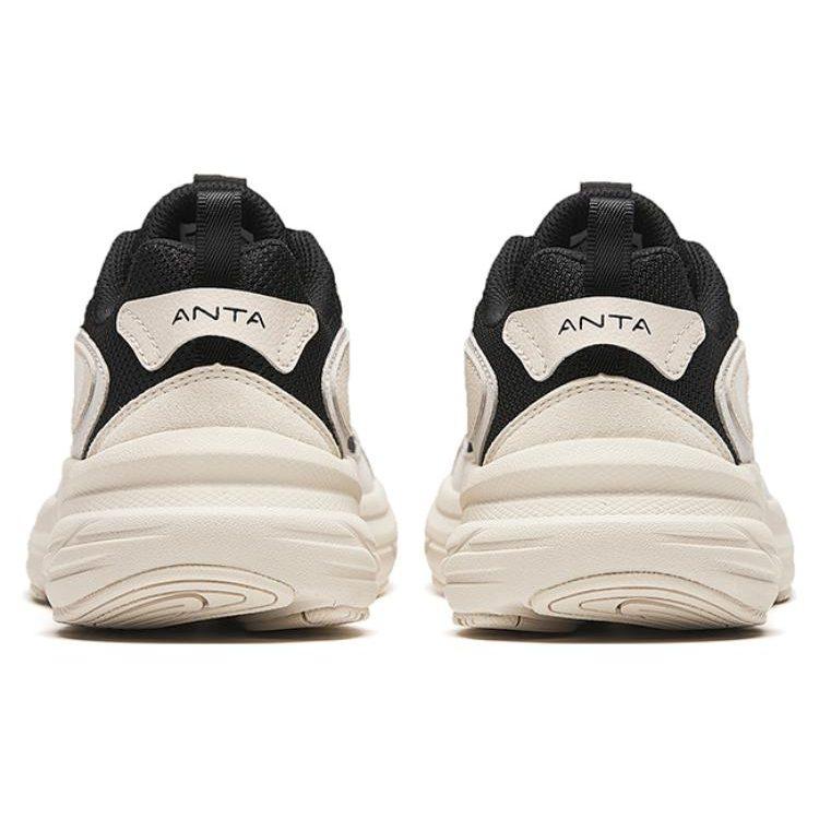 Anta Cushioning Low Top Running Shoes Women's Beige Black 922345599-2