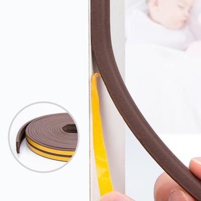 10m Sealing Strip Resilient Sound-proof Rubber Universal Long Door Stop Tape for Sliding Doors