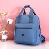 Nylon Backpack Women's Schoolbag Solid Color Small Handbag Travel Lightweight Backpack