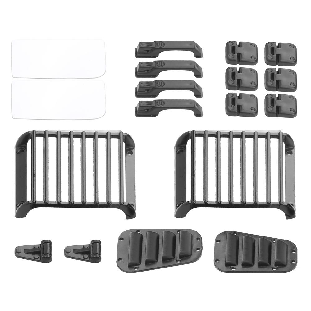 Front Lamp Guard Intake Grille Door Engine Cover Hinge Decor Fit for Traxxas TRX4 Defender 1 10 RC Crawler Car