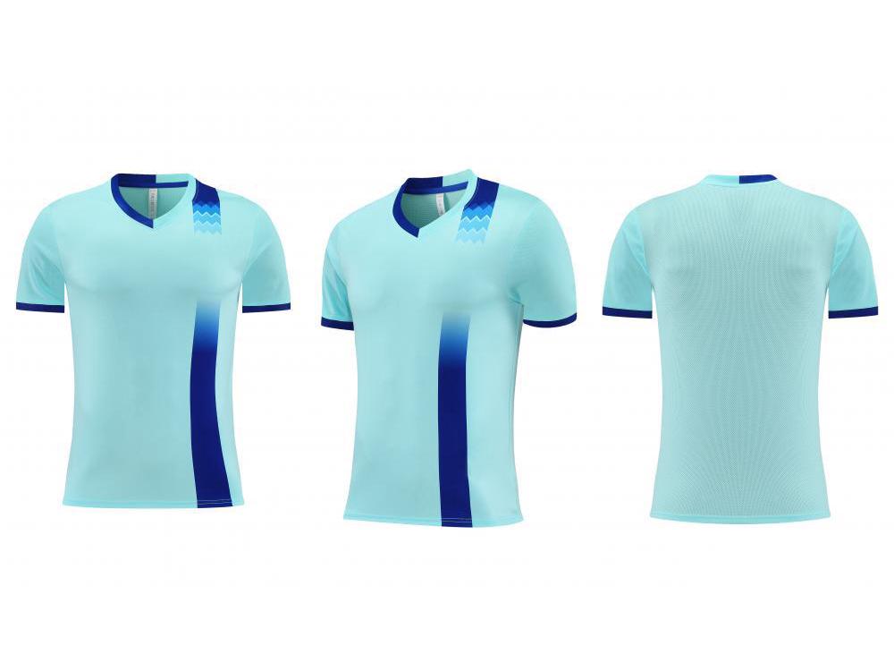 Custom Quick-Dry Polyester Football Jersey Short Sleeve Team Kit with Logo