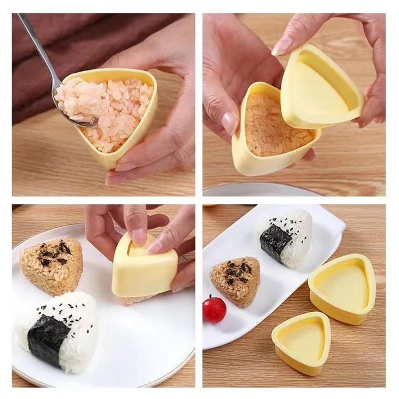 Triangles Sushi Mold Onion Rice Ball Food Press Japanese Bento Kitchen Gadget Set Onigiri Maker Frame Kit Tools Gadgets Dining6