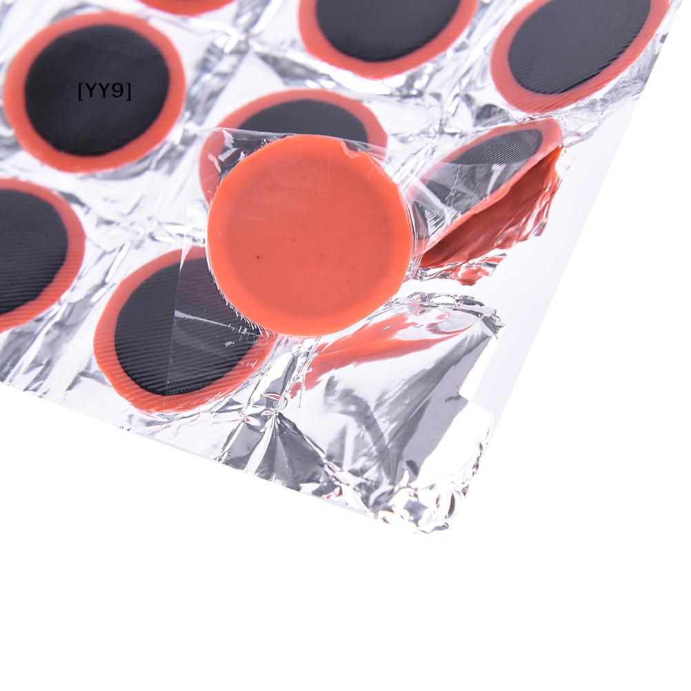 48Pcs 30mm Round Butyl Rubber Bicycle Tyre Repair Patches, Inner Tube Puncture Fix Kit[YY9]