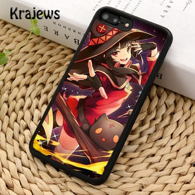 Krajews Anime Konosuba Megumin Handyhülle Cover Für iPhone 14 5 6s 7 8 plus X XR XS 11 12 13 pro max Samsung Galaxy S21 S22ultra