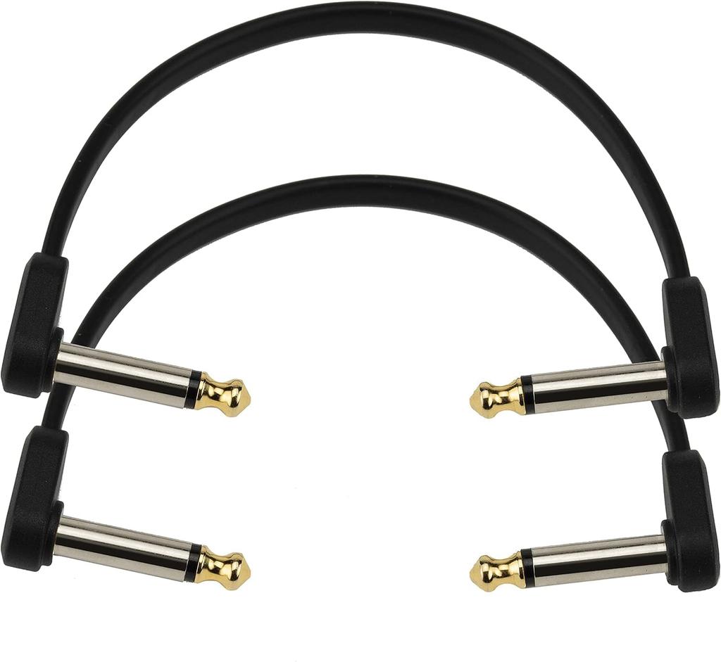 D'Addario Flat Patch Cable (Shielded Cable) 2-Pack PW-FPRR-206 (15cm L-L) [Domestic Genuine Product]