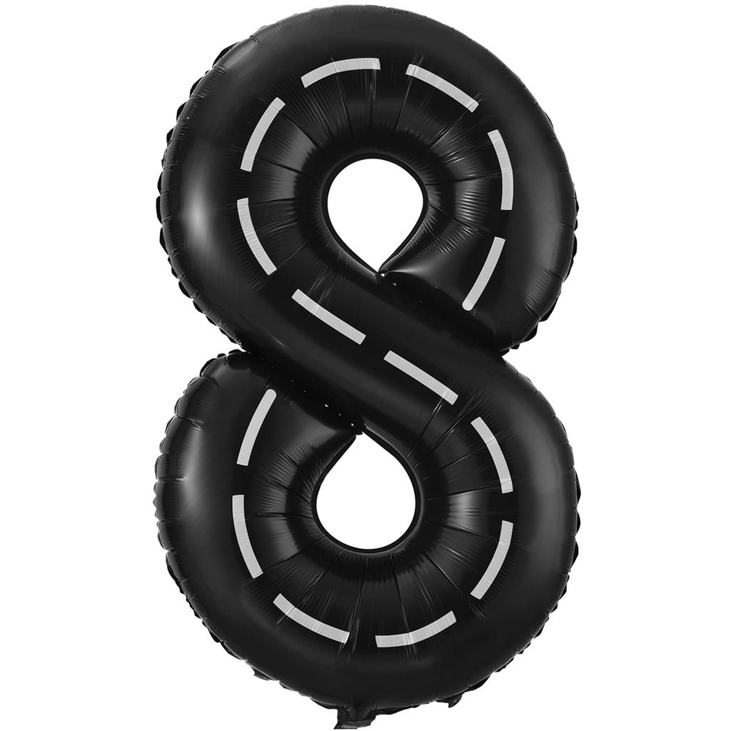 40 Inch Race Car Black Number 0-9 Birthday Party Balloons Boys 0th Birthday Party Race Car Theme Party Decorations Supplies