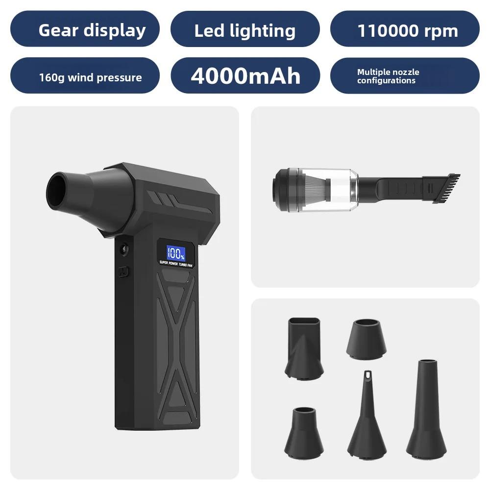 12.3*5.8*3.7cm Violent Turbo Fan, High Speed Blower Fan Handheld Portable Vacuum Cleaner
