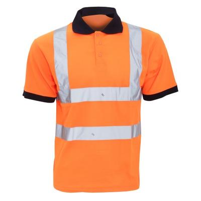 Hi-Vis Short Sleeve Polo Shirt / Mens Workwear (Pack of 2)
