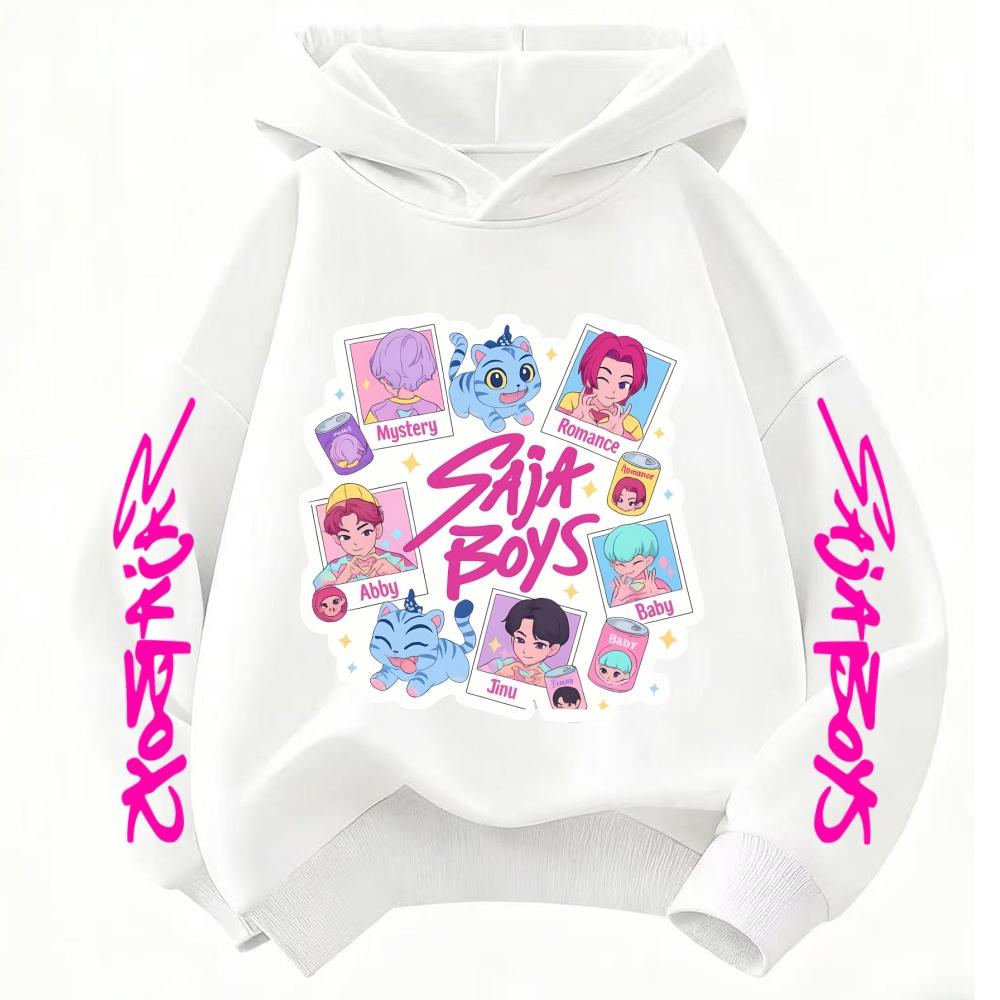 Children's Clothes Fashion Kpop Demon Hunters Huntrix Kids Hoodies Fall winter Boys And Girls Long Sleeved Hooded Sweatshirt