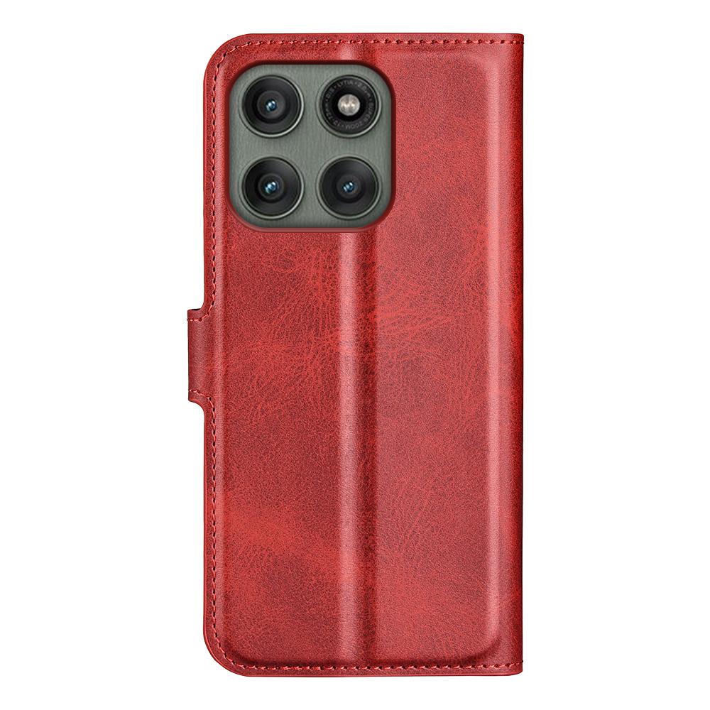 For Motorola Edge 60 Pro 5G Stand Case Anti-Scratch Calf Texture Leather Phone Cover