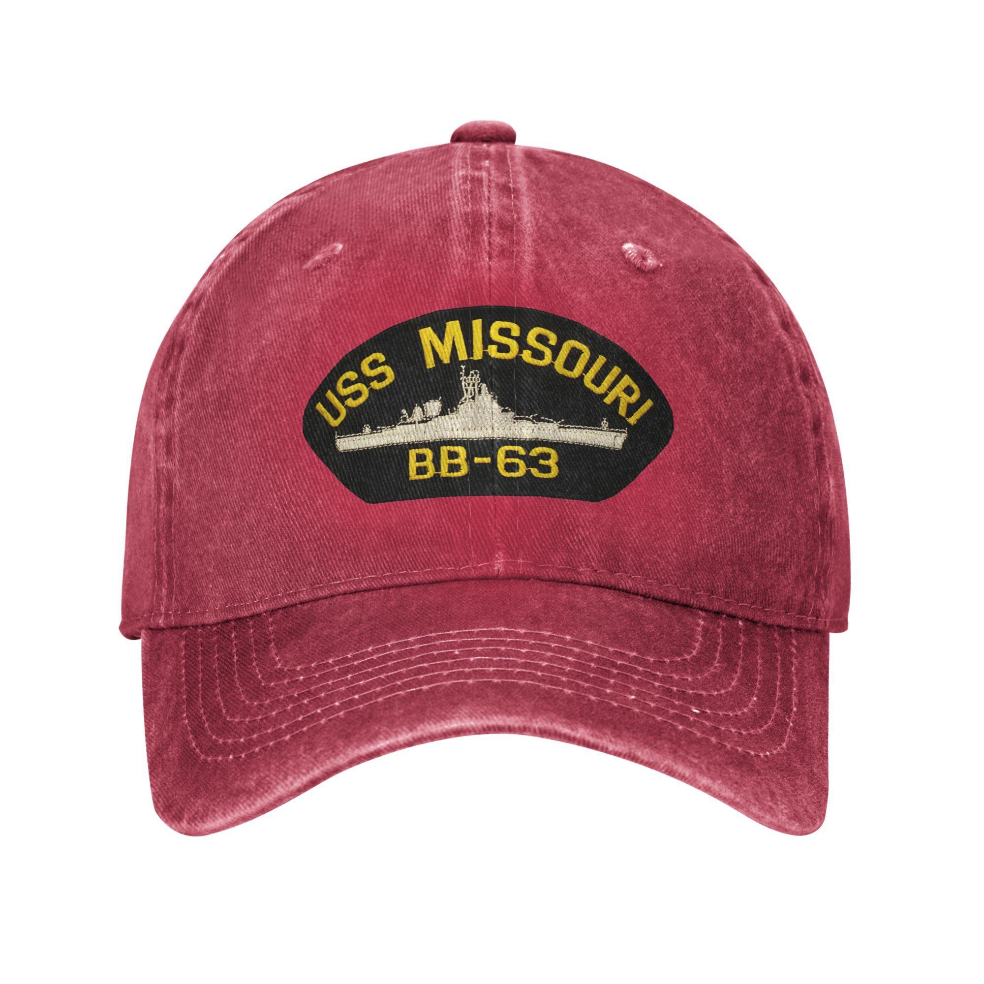 Винтажная Бейсболка USS Missouri BB-63 Унисекс Женская Потертая Стиранная Snapback Кепка Военный Корабль Военно-морской Корабль Регулируемая Кепка для Улицы Шляпа Adjustable