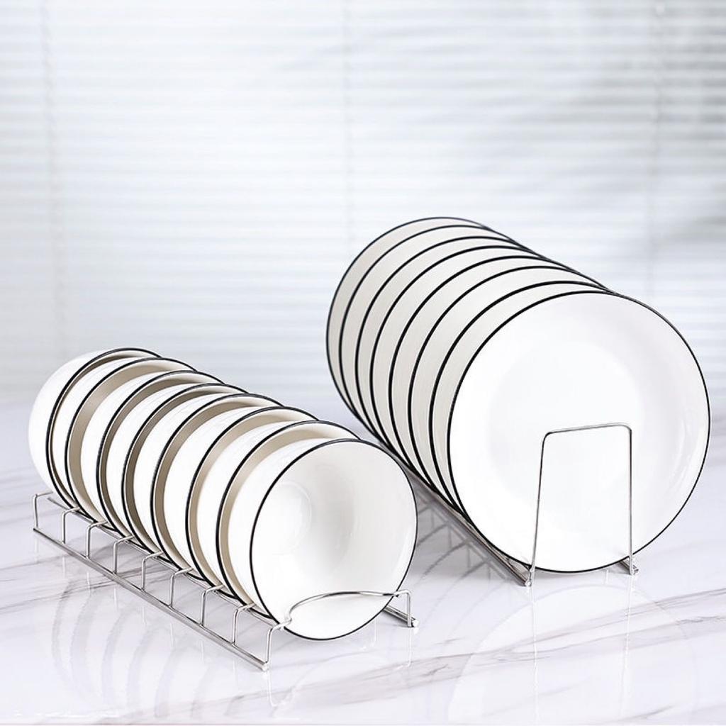 1PCS Stainless Steel Dish Rack Kitchen Dish Pan Plate Draining Rack