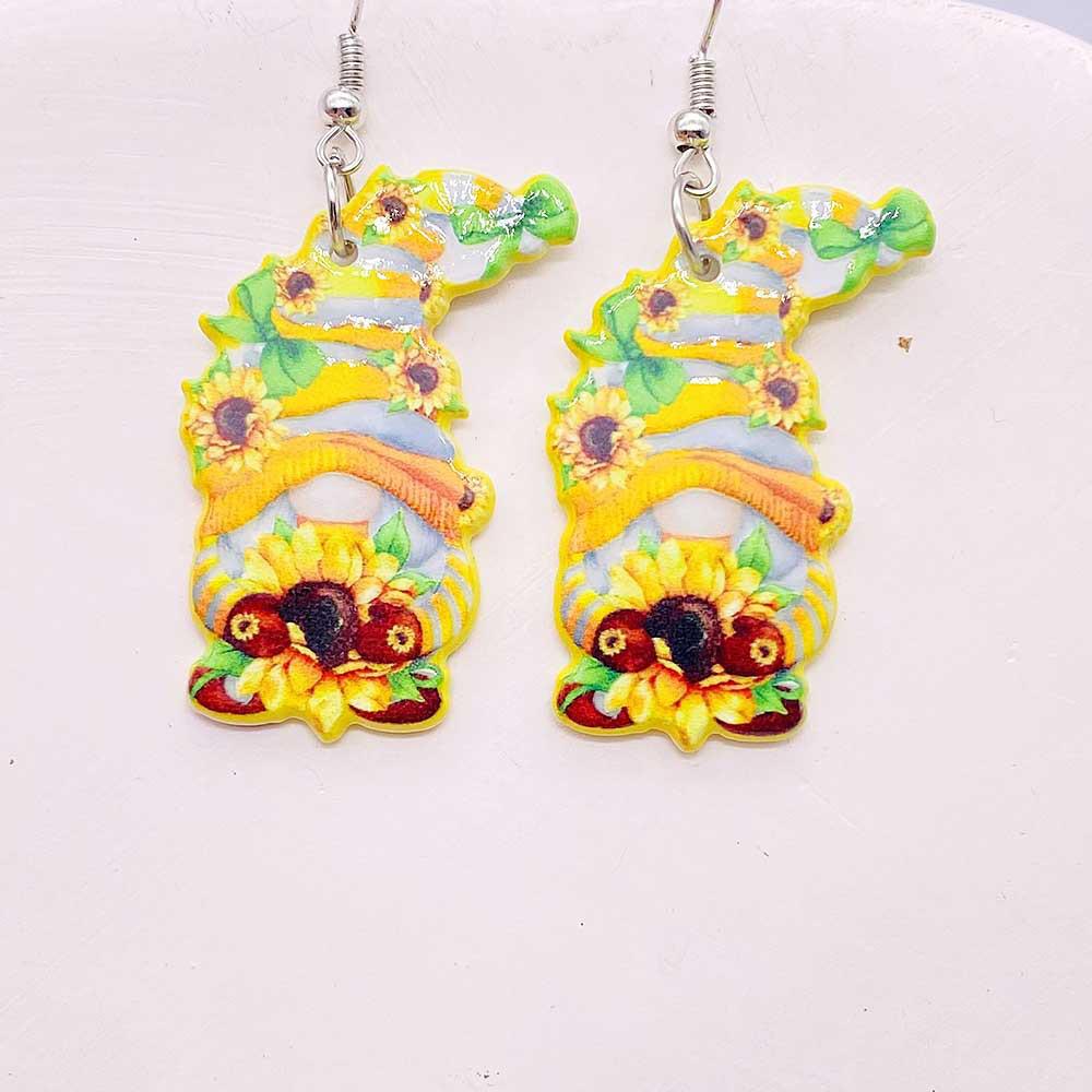 Acrylic Double-Sided Gnome Earrings for Christmas & St. Patrick's Day