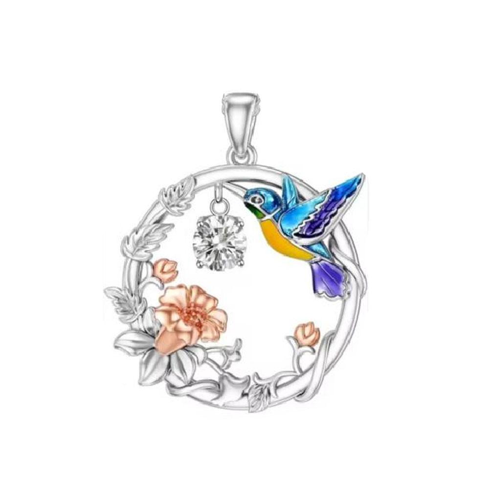 NEW Fine S925 Silver Pink Glass Flamingo Dangle Bead Pendat Fit Original  Bracelet Jewelry Shiny Colored Zircon Bird Charm