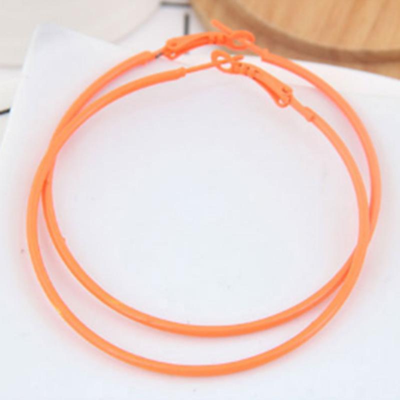 

Ювелирные изделия для ушей с допамином, модные персонализированные металлические флуоресцентные цветные простые серьги с пряжкой для ушей, женские серьги оранжевый