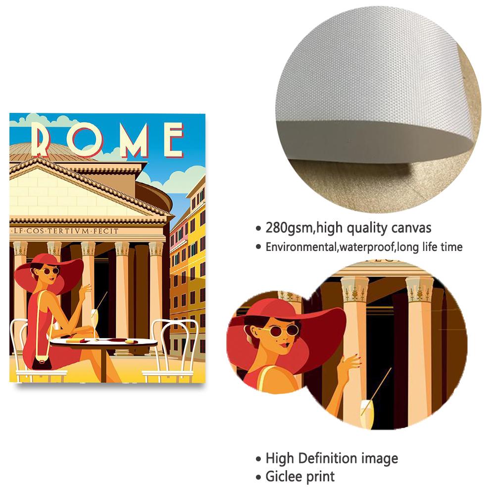 Italy Africa Morocco Travel Vintage Home Decoration Landscape Traditional Beach Poster Vintage