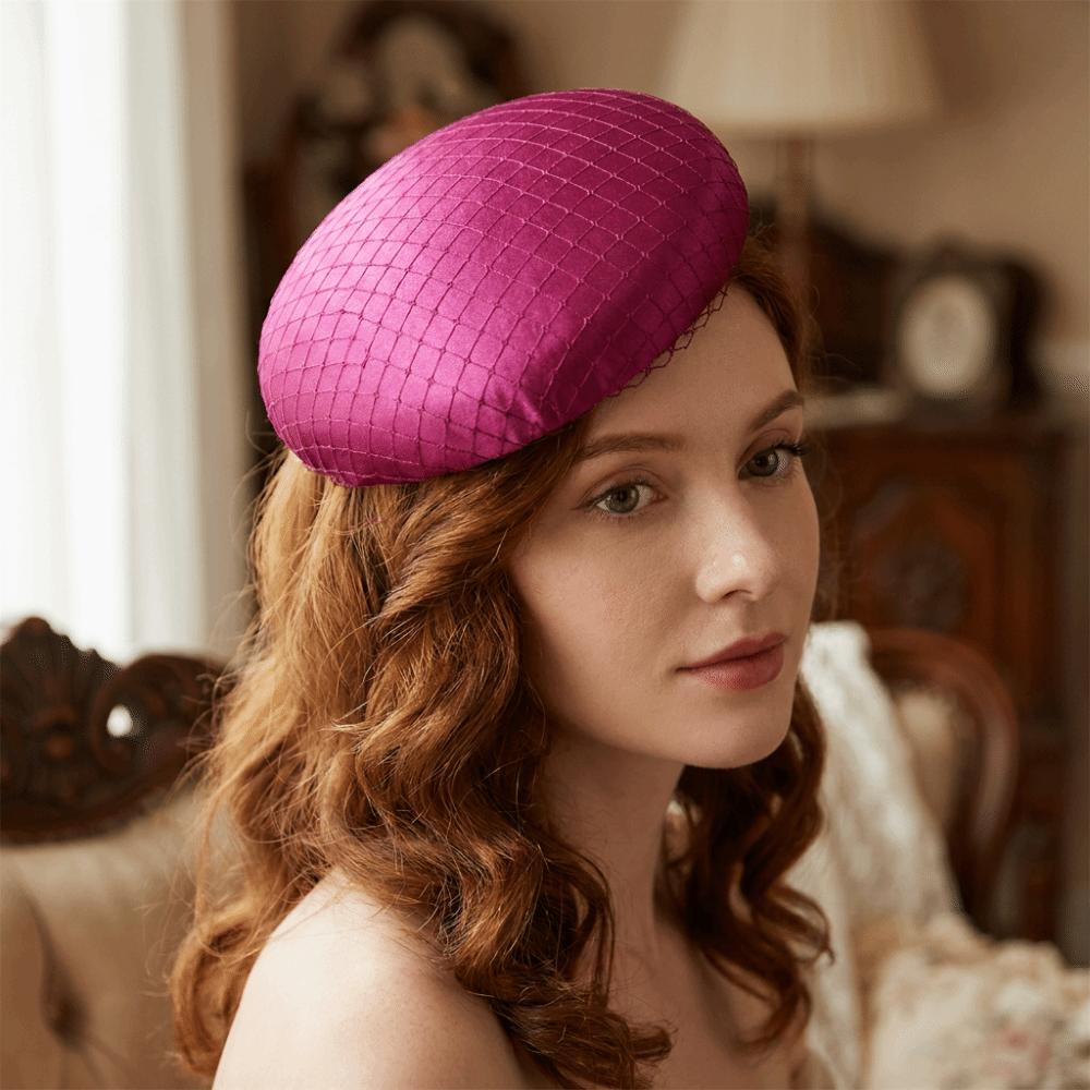 Solid Color Fascinator Base Headpiece Masquerade Top Hat Fashion Vintage Fascinator Hat Girl