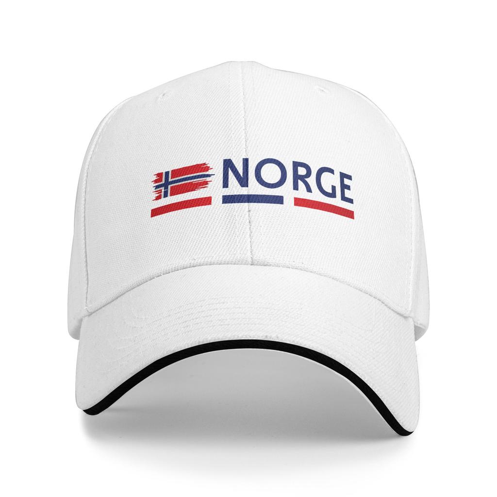 Norway Flag design Baseball Cap y2k Funny Female Male Trucker Hat Breathable Design Outdoor Gym Snapback Cap Birthday Present