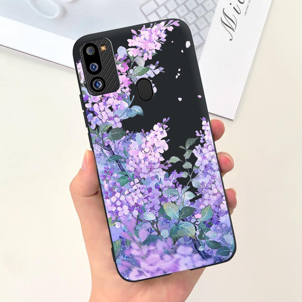 For Samsung Galaxy M21 2021 Case Cute Cat Fashion Girl Soft Silicone Cover For Samsung M21 2021 SM-M215G Bumper Phone Case Funda