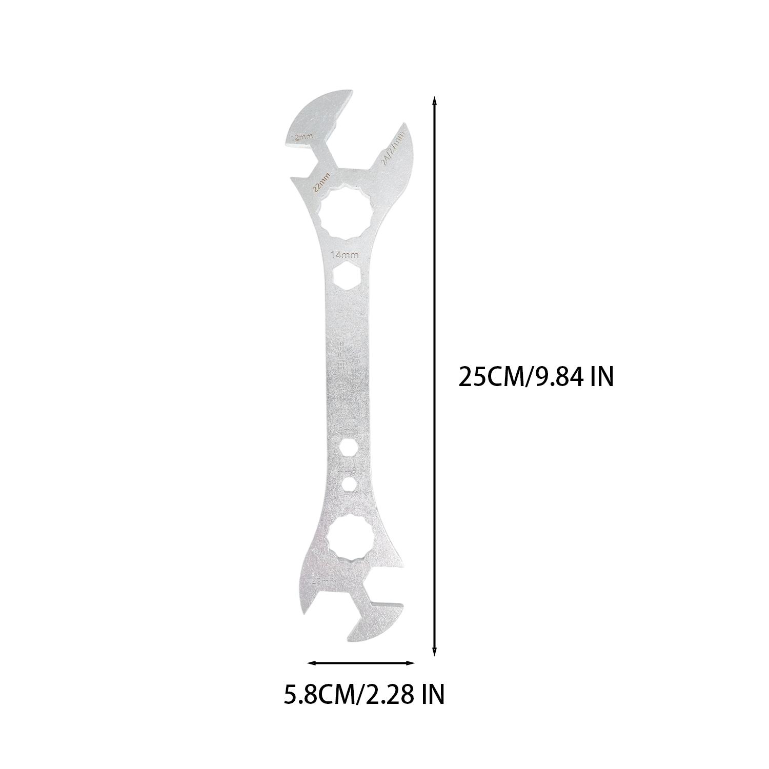Multi Functional Air Conditioner Wrench Double-End Air Conditioner Installation Wrench Ultra-thin Flat Fixing Bolts Hand Tools серебряный