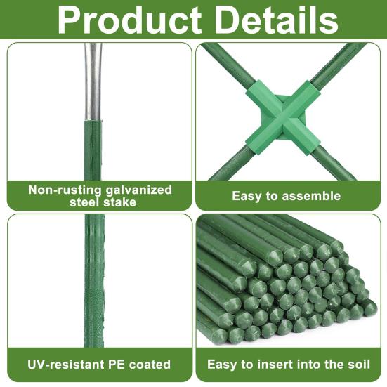 Cucumber Trellis for Garden 48 Inch A-Frame Plant Trellis Set with Net And Ties Climbing Vegetable Support Trellis for Cucumbers Tomatoes Grapes