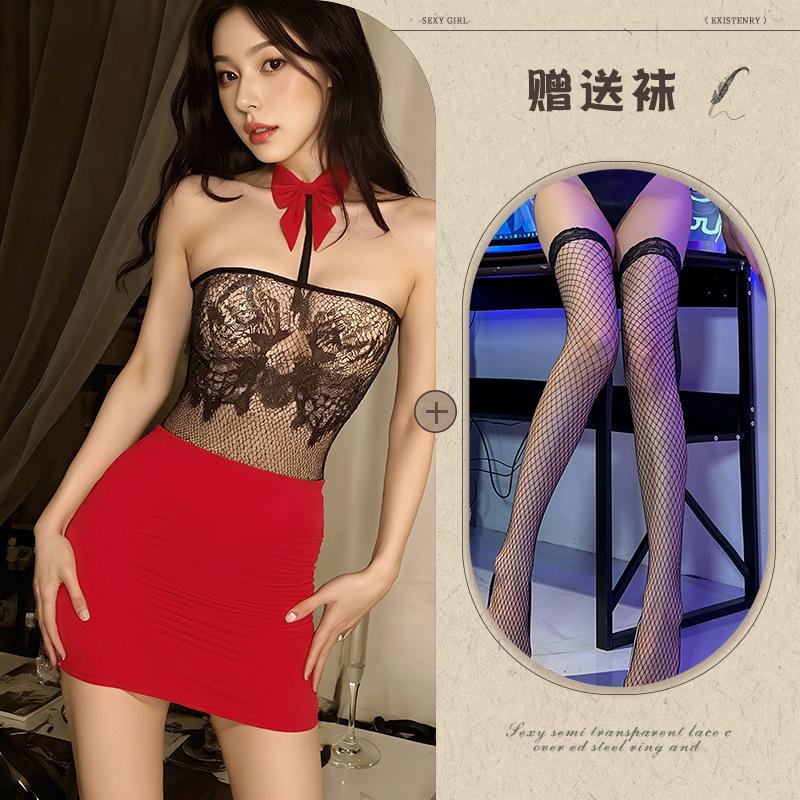 Sexy Woman Lingerie Cosplay Hot Secretary Outfit See-through Sexy Clothing Erotic Lingerie Babydoll Fantasy Night Club Outfit