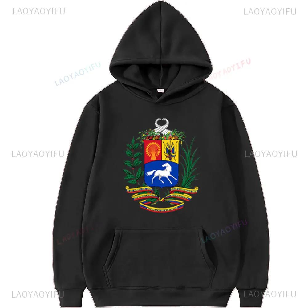 Venezuela Libre Sweatshirt Hasta El Final Con Venezuela Gift for Venezuelans Spring and Autumn Long Sleeve Men Pullovers
