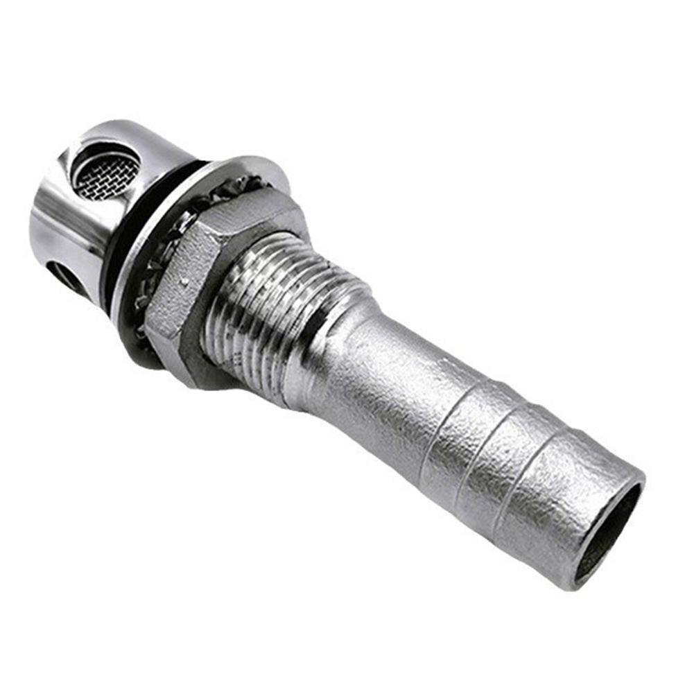 Through Hull Fuel Tank Vent Stainless Steel Flush Mount Gas-Fuel Tank Vent Marine Straight Air Vent Gas-Fuel Tank Vent Breather