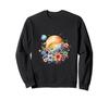 Hippie Flower and Planet Design Sweatshirt