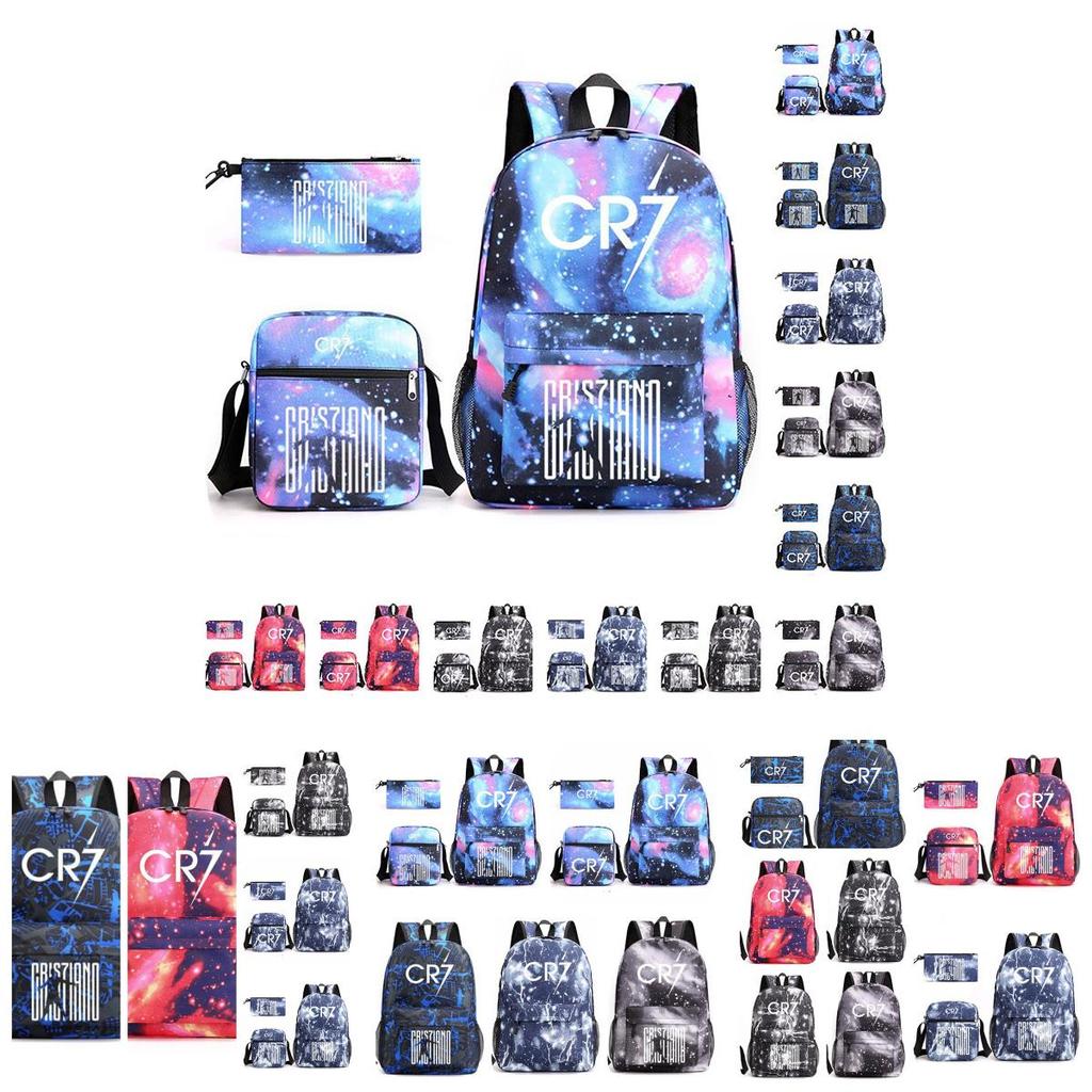 Fashionable Cr7c Teenager Backpack Set With Pen Bag Wholesale