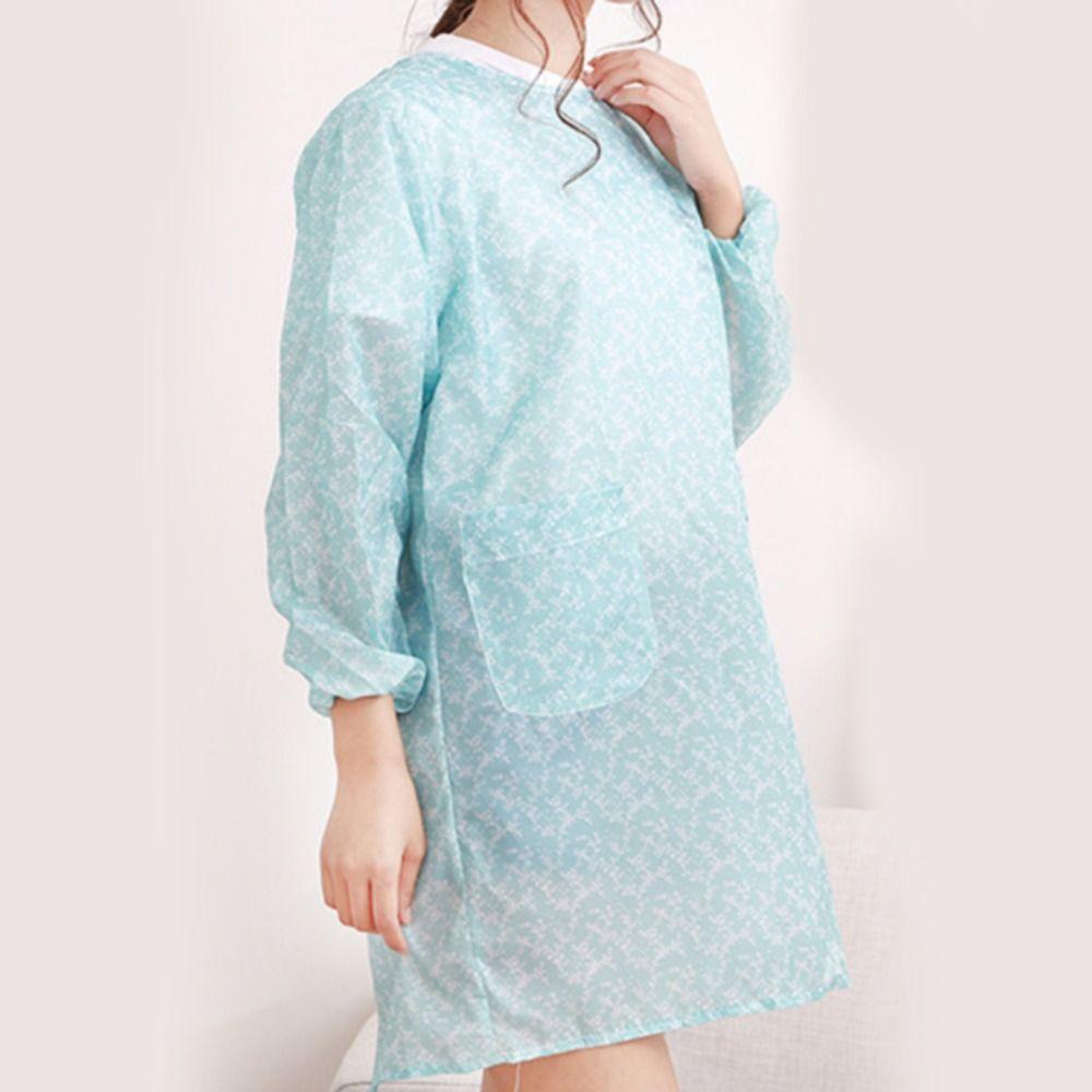 Lightweight Waterproof Apron Oil Resistant Kitchen Long-Sleeved Smock Long Sleeve Apron  Canteen