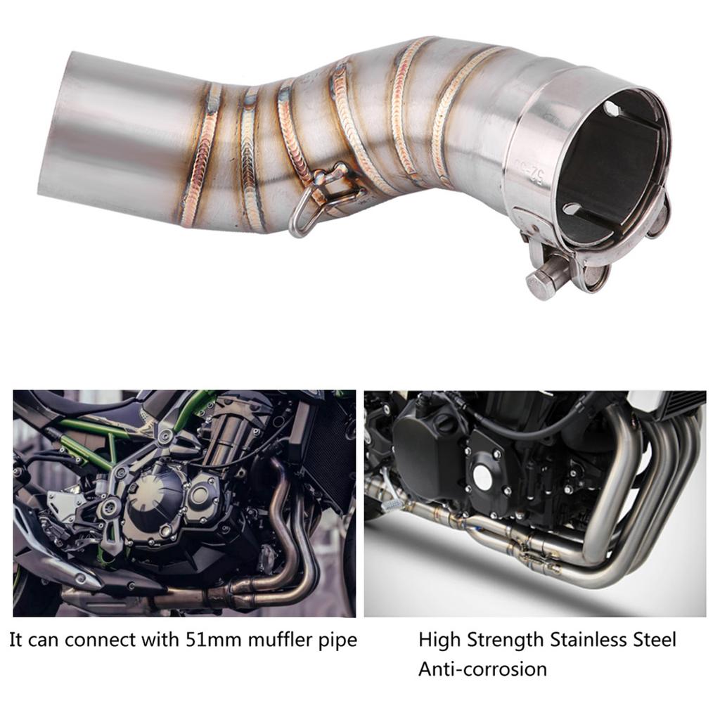 Motorcycle Muffler Link Pipe Motorcycle Full Exhaust System Center Pipe Connector for 900 2017-2018