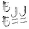 2pcs Heavy Duty 316 Stainless Steel Wall Hooks Screw Mount Rust Proof Wall Hanger Corrosion Resistant J-Type Hooks Home