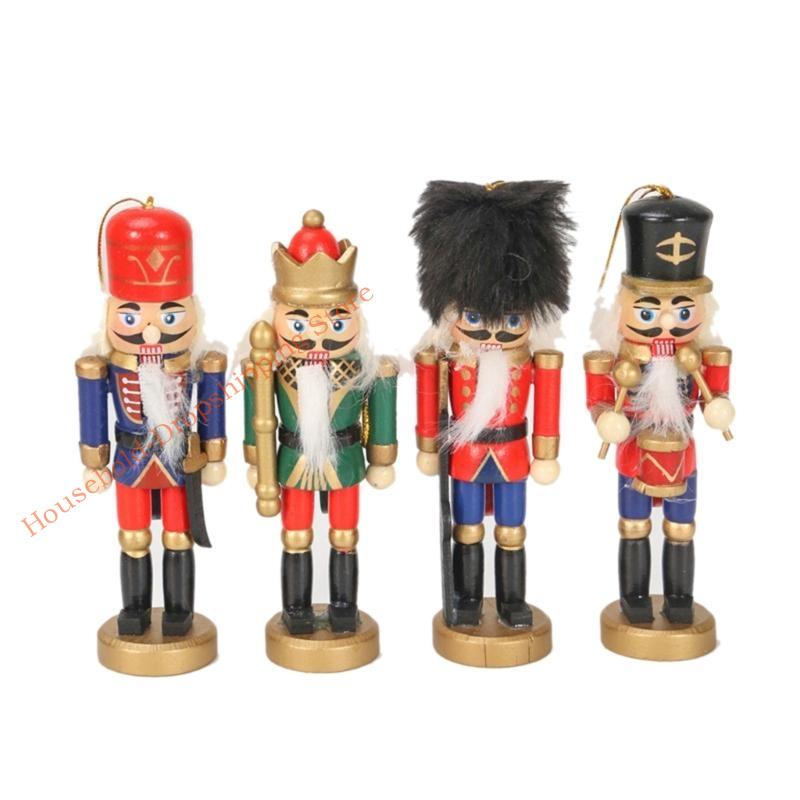 85AD Nutcrackers Soldier Dolls Set of 4 for Adding Charm to Christmas