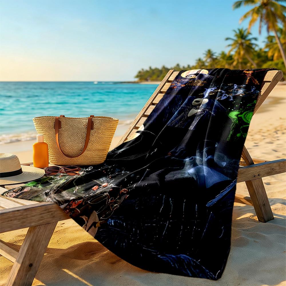Christmas Nightmare Beach Towel Super Soft Microfiber Quickdry Fabric Comfortable Lightweight