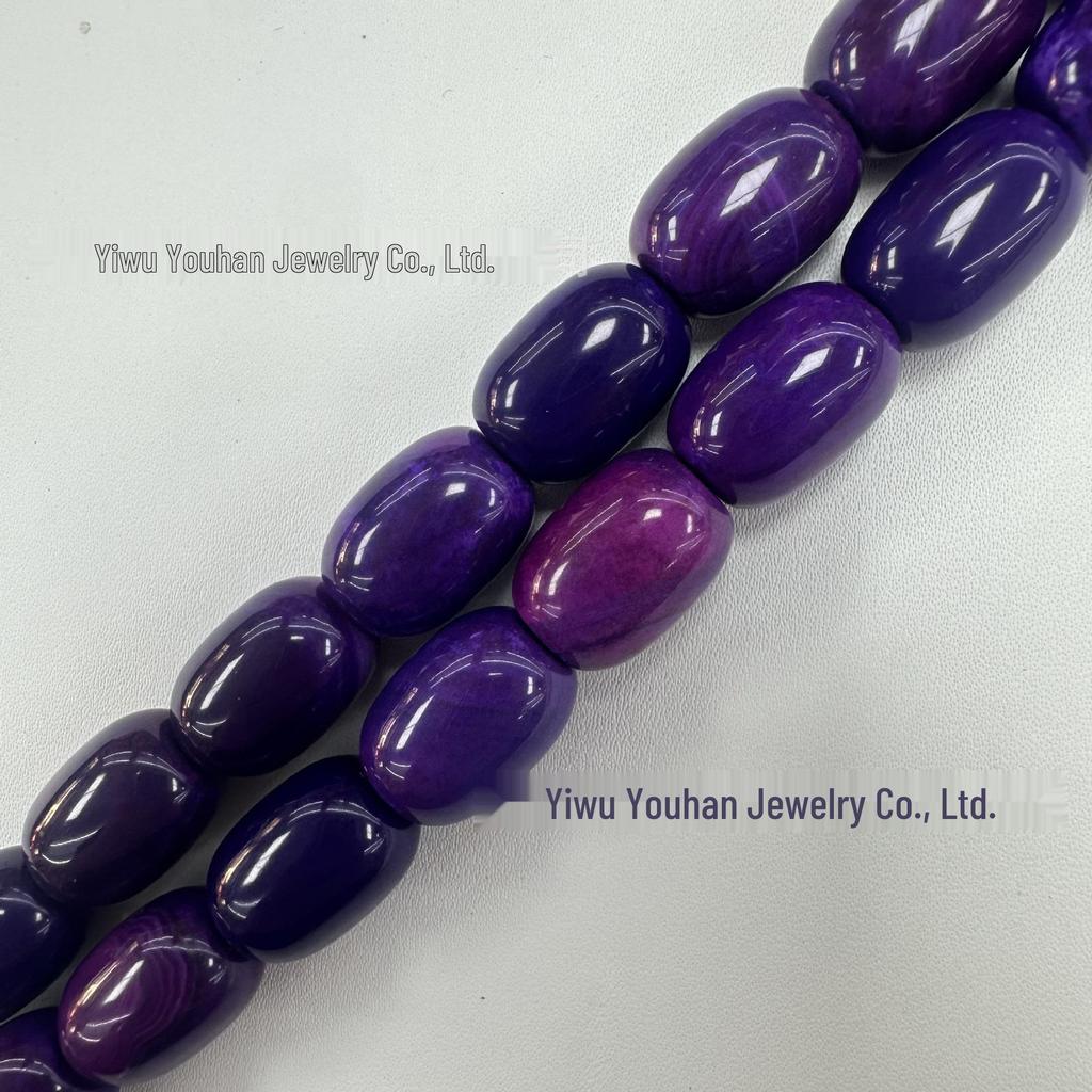 Gorąca Wyprzedaż 13x18mm Koraliki Agatowe w Kształcie Beczułki z Naturalnym Wzorem Ziemi do Tworzenia Biżuterii DIY