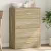 Vidaxl Cabinet, Sonoma Oak, 60X31X84 Cm, Wood-Based Material