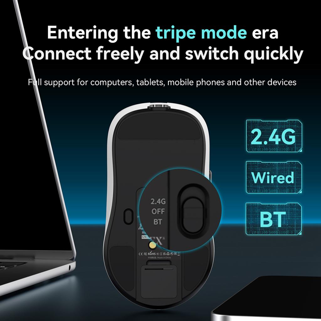 Ajazz AJ159 P MC Wireless Gaming Mouse Ergonomic Lightweight 12000DPI 2.4G USB Optical PAW3311 Sensor Gaming Mouse