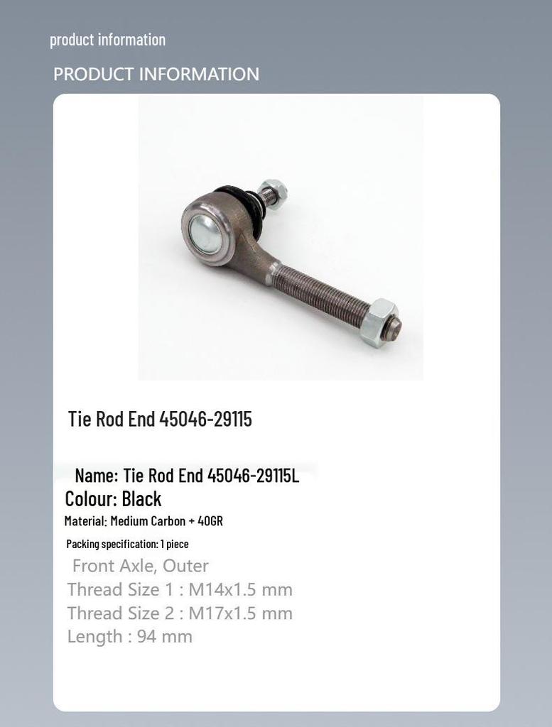 Compatible Steering Tie Rod Ball Joint for Toyota & Volkswagen 45046-39175