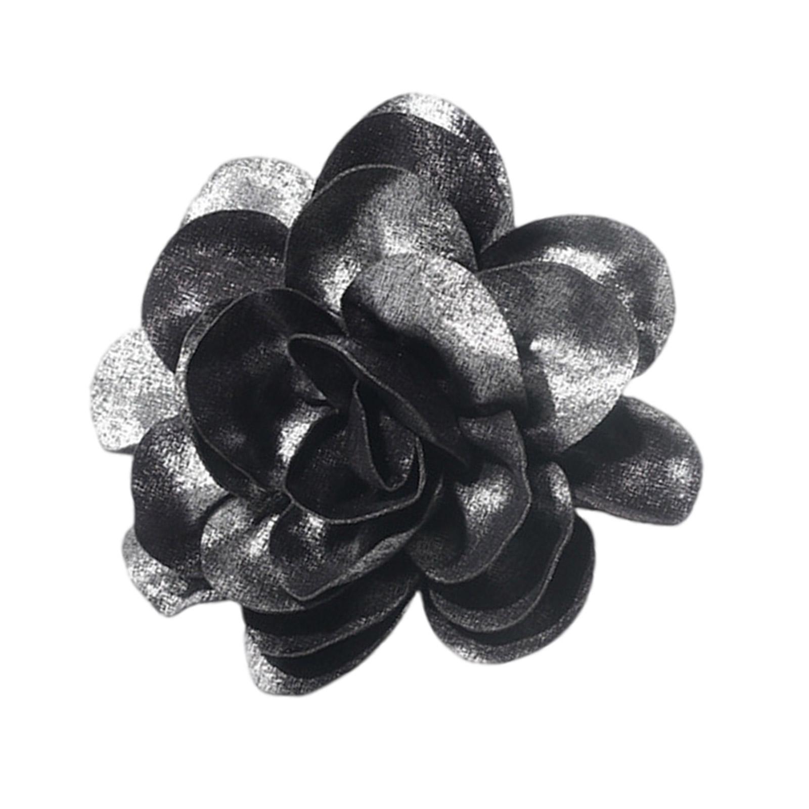 

Винтажная булавка-лацкан, многоцветная женская брошь-булавка с камелией, ювелирные изделия, французская брошь-булавка с камелией, элегантный воротник чёрный