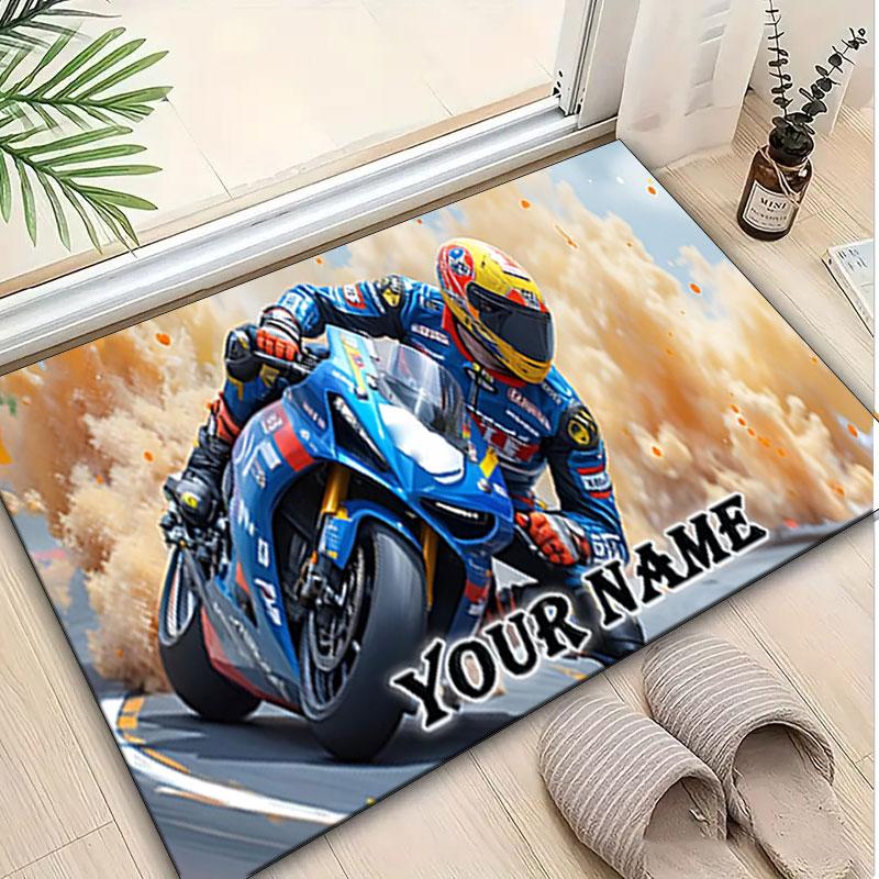 1PC Custom Name Spirit: Style Theme Floor Mat Ideal for Living Room, Game Rooms, Office, Bedroom,Floor Mat Playful Design